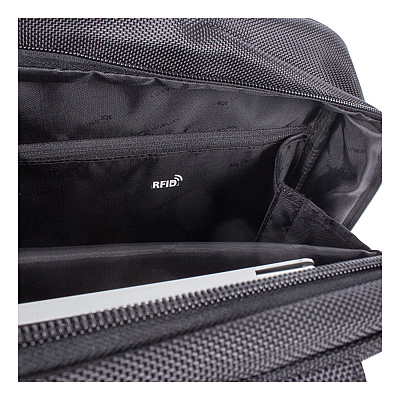 Swiss Mobility Purpose Executive Briefcase, Fits Devices Up to 15.6", Nylon, 3.5 x 3.5 x 12, Black (SWZEXB1005SMBK)