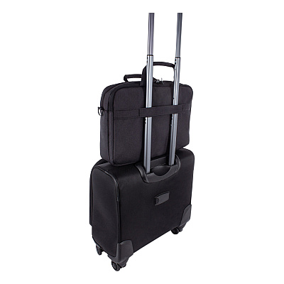 Swiss Mobility Cadence 2 Section Briefcase, Fits Devices Up to 15.6", Polyester, 4.5 x 4.5 x 16, Charcoal (SWZEXB1009SMCH)