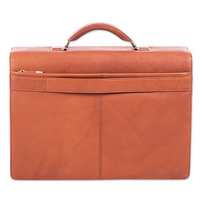 Swiss Mobility Milestone Briefcase, Fits Devices Up to 15.6", Leather, 5 x 5 x 12, Cognac (SWZ49545807SM)