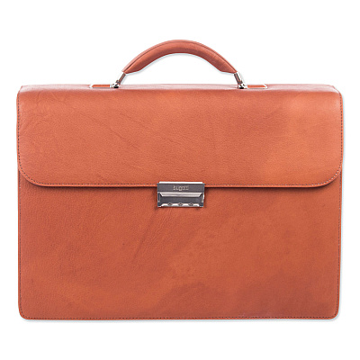 Swiss Mobility Milestone Briefcase, Fits Devices Up to 15.6", Leather, 5 x 5 x 12, Cognac (SWZ49545807SM)
