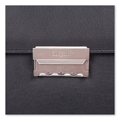 Swiss Mobility Milestone Briefcase, Fits Devices Up to 15.6", Leather, 5 x 5 x 12, Black (SWZ49545801SM)