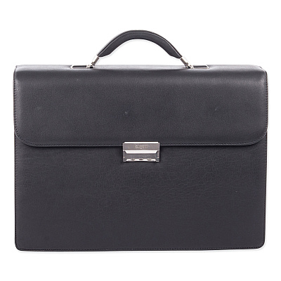 Swiss Mobility Milestone Briefcase, Fits Devices Up to 15.6", Leather, 5 x 5 x 12, Black (SWZ49545801SM)