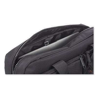 Swiss Mobility Stride Executive Briefcase, Fits Devices Up to 15.6", Polyester, 4 x 4 x 11.5, Black (SWZEXB1020SMBK)