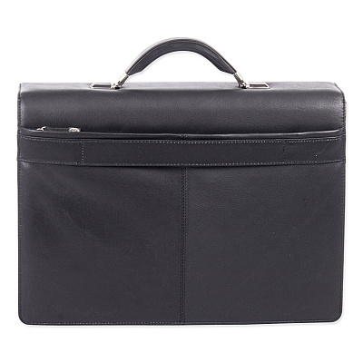 Swiss Mobility Milestone Briefcase, Fits Devices Up to 15.6", Leather, 5 x 5 x 12, Black (SWZ49545801SM)