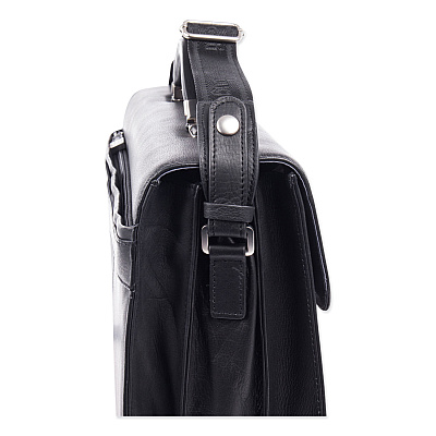 Swiss Mobility Milestone Briefcase, Fits Devices Up to 15.6", Leather, 5 x 5 x 12, Black (SWZ49545801SM)