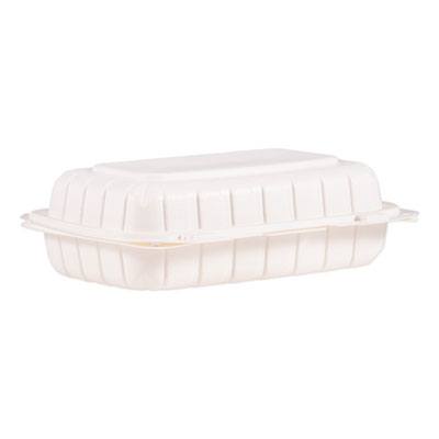Dart Hinged Lid Containers, Hoagie Container, 6.5 x 9 x 2.8, White, Plastic, 200/Carton (DCC206MFPPHT1)