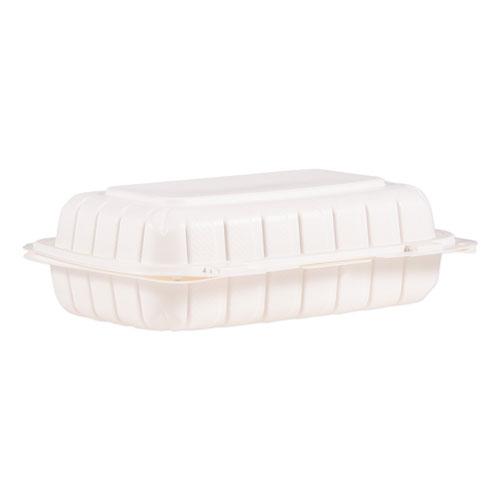 Dart ProPlanet Hinged Lid Containers, Hoagie Container, 6.5 x 9 x 2.8, White, Plastic, 200/Carton (206MFPPHT1)