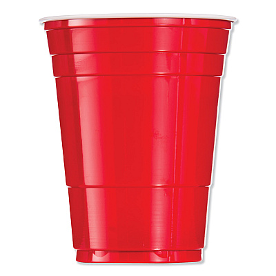Dart SOLO Party Plastic Cold Drink Cups, 16 oz, Red, 50/Pack (DCCP16RPK)