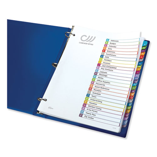 Avery Customizable TOC Ready Index Multicolor Dividers, A-Z, Letter (11844)