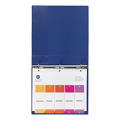 Avery Customizable Table of Contents Ready Index Dividers with Multicolor Tabs, 5-Tab, 1 to 5, 11 x 8.5, White, 3 Sets (AVE11080)