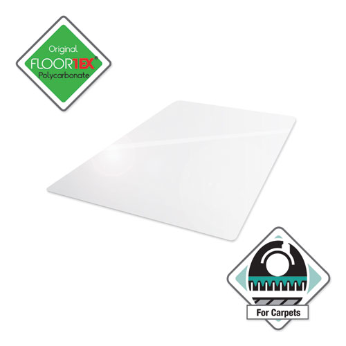Floortex Cleartex Ultimat Polycarbonate Chair Mat for High Pile Carpets, 60 x 48, Clear (ER1115227ER)