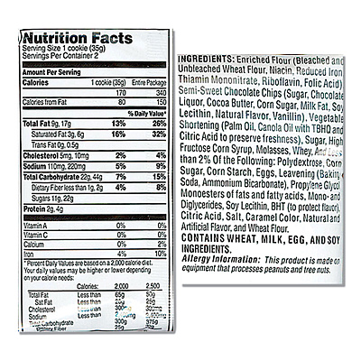 Grandma's Cookies - Single Serve, Chocolate Chip, 2.5 oz Packet, 60/Carton (GRMFRI45092)