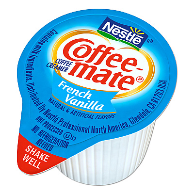 Coffee-mate Liquid Coffee Creamer, French Vanilla, 0.38 oz Mini Cups, 360 Cups/Carton (NES48978)