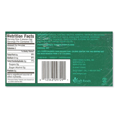 Dentyne Ice Sugarless Gum, Spearmint, 16 Pieces/Pack, 9 Packs/Box (CDBAMC31500)