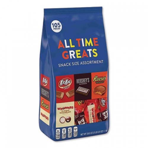 Hershey's All Time Greats Milk Chocolate Variety Pack, Assorted, 38.9 oz Bag (20243)