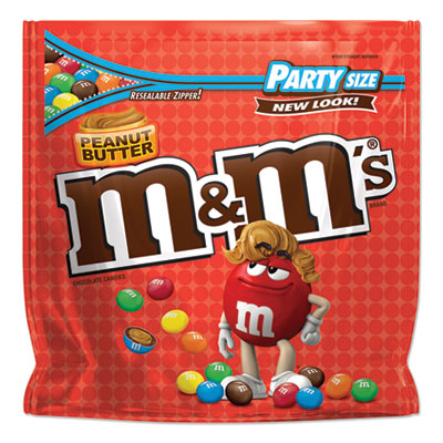M&amp;M's Chocolate Candies, Peanut Butter, 38 oz Resealable Bag (MNM55085)