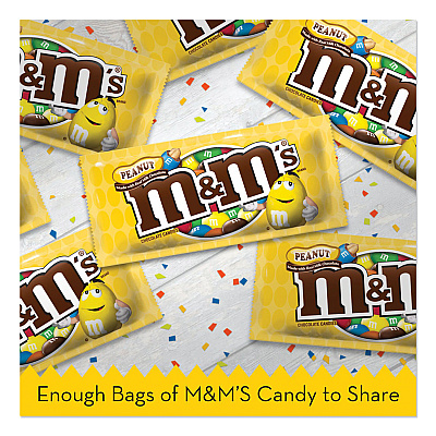 M & M's Chocolate Candies, Peanut, Individually Wrapped, 1.74 oz, 48/Box (MNM01232)