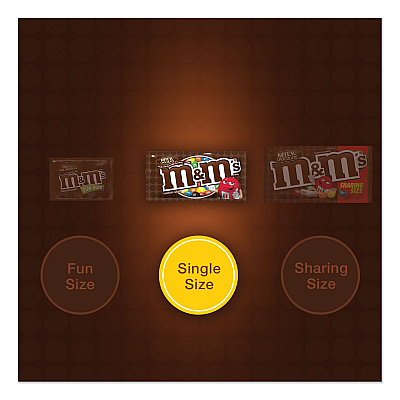 M & M's Chocolate Candies, Milk Chocolate, Individually Wrapped, 1.69 oz, 36/Box (MNM49990)