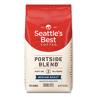 Seattle's Best Port Side Blend Ground Coffee, Medium Roast, 12 oz Bag (SEA11008569)