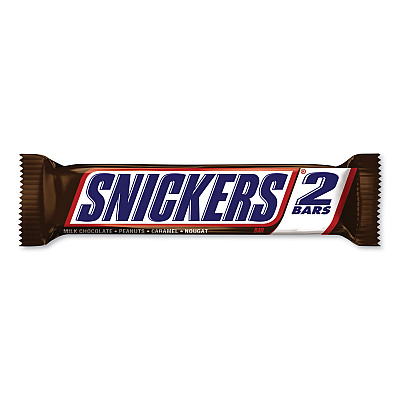 Snickers Sharing Size Chocolate Bars, Milk Chocolate, 3.29 oz, 24/Box (SNIMMM32252)