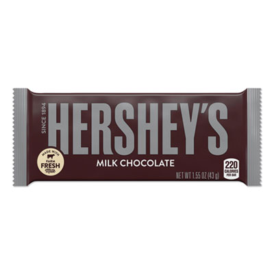 Hershey's Chocolate Bars, Milk Chocolate, 55.8 oz, 36/Box (HRS24000BX)