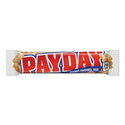 PayDay Chewy Candy Bars, Peanut Caramel, 1.85 oz, 24/Box (HRS80723)
