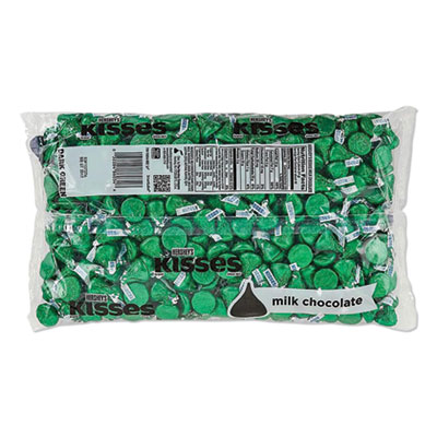 Hershey's KISSES, Milk Chocolate, Green Wrappers, 66.7 oz Bag (HRS60347)