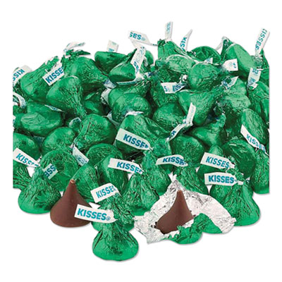 Hershey's KISSES, Milk Chocolate, Green Wrappers, 66.7 oz Bag (HRS60347)