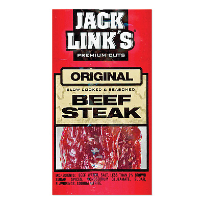 Jack Links Beef Steak, Original, 1 oz, 12/Box (JCK02027)