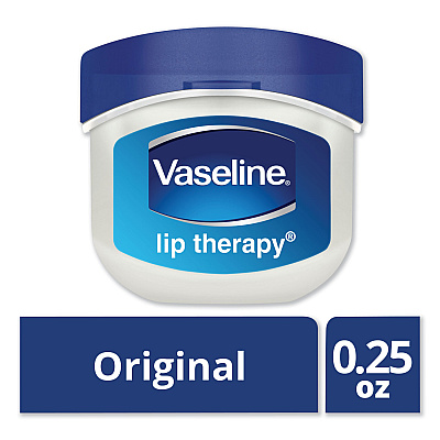 Vaseline Lip Therapy, Original, 0.25 oz, Plastic Flip-Top Container, 32/Carton (UNI20677CT)