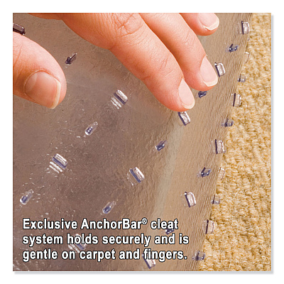 ES Robbins Natural Origins Chair Mat with Lip For Carpet, 45 x 53, Clear (ESR141042)