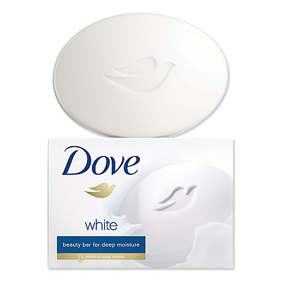 Dove White Beauty Bar, Light Scent, 3.17 oz, 12/Carton (UNI04090CT)