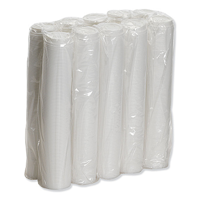Dixie Dome Hot Drink Lids, Fits 8 oz Cups, White, 100/Sleeve, 10 Sleeves/Carton (DXED9538)