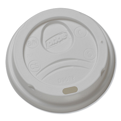 Dixie Dome Hot Drink Lids, Fits 8 oz Cups, White, 100/Sleeve, 10 Sleeves/Carton (DXED9538)