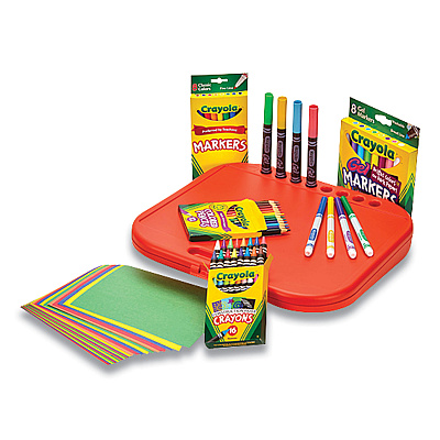 Crayola Create N' Carry Case, Combo Art Storage Case and Lap Desk, 75 Pieces (CYO046814)