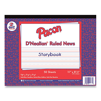 Pacon Multi-Program Picture Story Paper, 30 lb Bond Weight, 1/2" Long Rule, One-Sided, 8.5 x 11, 500/Pack (PAC2693)