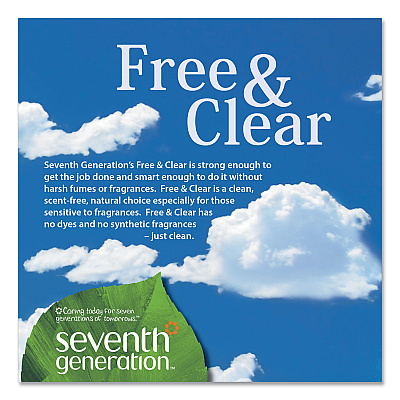 Seventh Generation Natural Liquid Fabric Softener, Free and Clear/Unscented 32 oz Bottle (SEV22833EA)