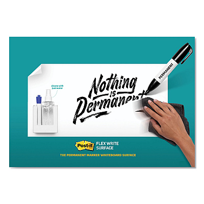 Post-it Flex Write Surface, 50 ft x 48, White Surface (MMMFWS50X4)