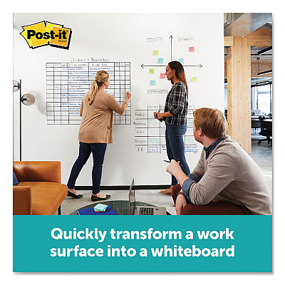 Post-it Flex Write Surface, 50 ft x 48, White Surface (MMMFWS50X4)
