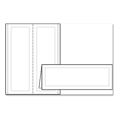 Avery Large Embossed Tent Card, Ivory, 3.5 x 11, 1 Card/Sheet, 50 Sheets/Pack (AVE5915)