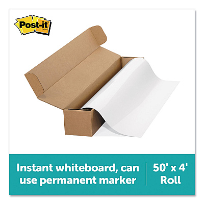 Post-it Flex Write Surface, 50 ft x 48, White Surface (MMMFWS50X4)