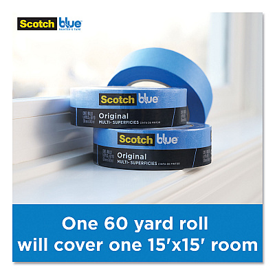 ScotchBlue Original Multi-Surface Painter's Tape, 3" Core, 2" x 60 yds, Blue (MMM209048NC)