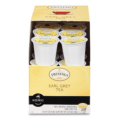 TWININGS Tea K-Cups, Earl Grey, 0.11 oz K-Cups, 24/Box (TWG85783)