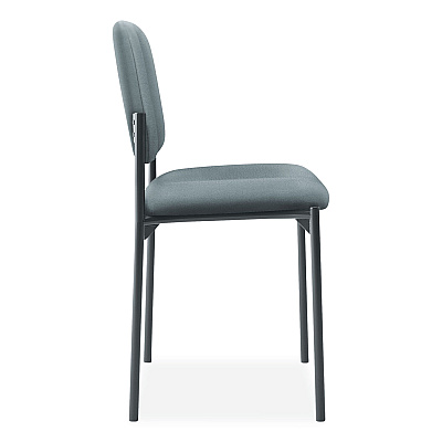 HON VL606 Stacking Guest Chair without Arms, Fabric Upholstery, 21.25" x 21" x 32.75", Charcoal Seat, Charcoal Back, Black Base (BSXVL606VA19)