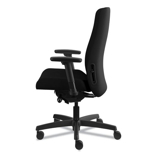 HON Endorse Upholstered Mid-Back Work Chair, Supports Up to 300 lb, 17.5" to 21.75" Seat Height, Black (LWU2ACU10)