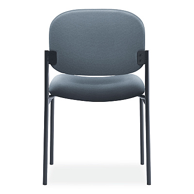 HON VL606 Stacking Guest Chair without Arms, Fabric Upholstery, 21.25" x 21" x 32.75", Charcoal Seat, Charcoal Back, Black Base (BSXVL606VA19)