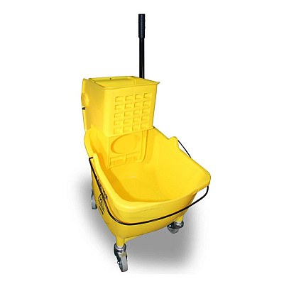 Impact Sidepress Wringer And Plastic Mop Bucket Combo, 35 Quart Capacity, Low-front & High-back Ergonomic Design, Accommodates 12–32 Oz Mops, Easy-measure Embossed Graduations, 1 Per Case, Case Of 1 (7Y/2636-3Y)