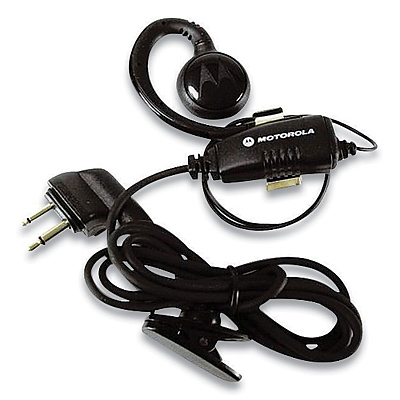 Motorola Swivel Monaural Over The Ear Earpiece with In-Line Microphone and Push-To-Talk, Black (MRTHKLN4604)