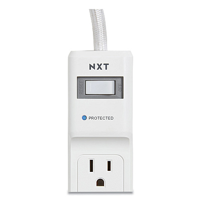 NXT Technologies Surge Protector, 4 AC Outlets/2 USB Ports, 3 ft Cord, 600 J, White (NXT24324333)
