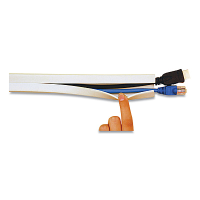 UT Wire Cord Channel, 1" x 10 ft, White (RBOUTWCC1001WH)